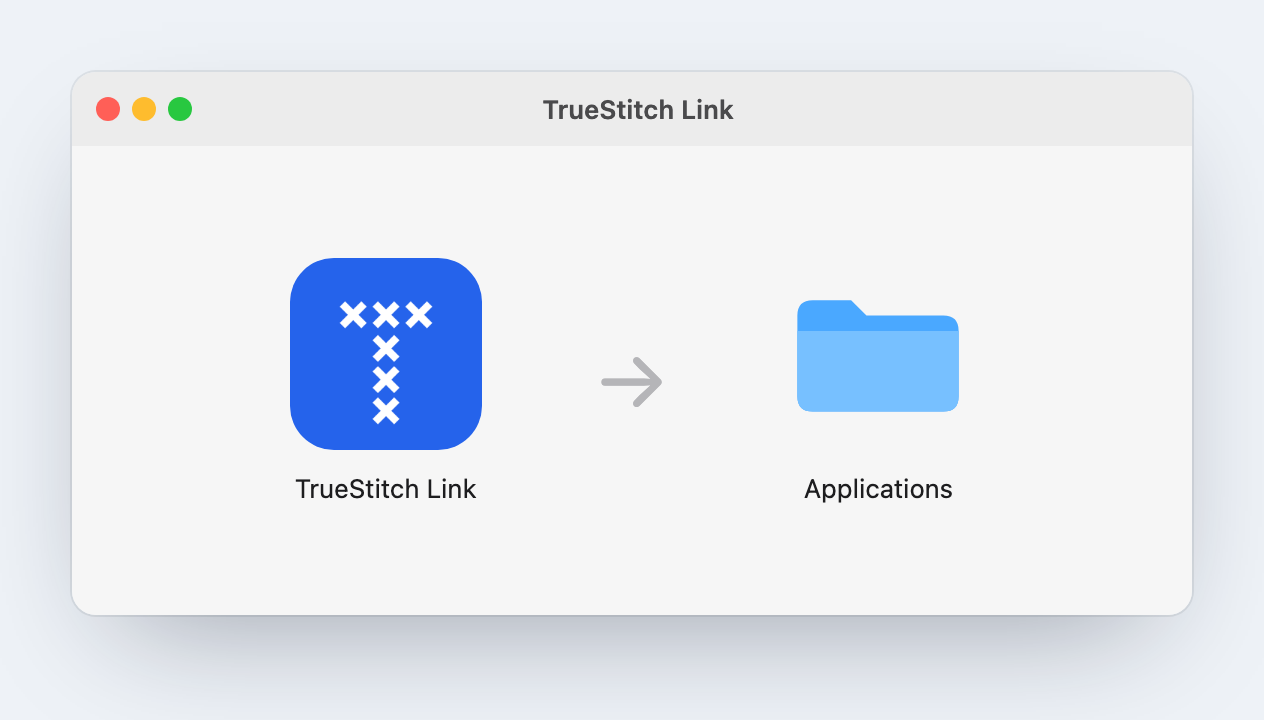 Drag TrueStitch Link into Applications